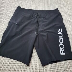 Rogue Shorts Mens 36 Black Athletic 10 Inch Inseam Stretch Drawstring Gym